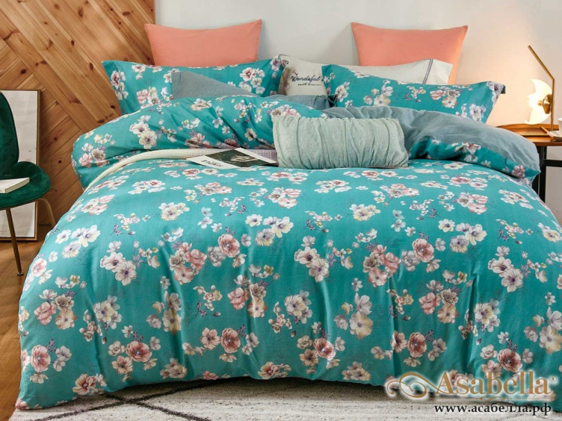 картинка комплект постельного белья 1,5-спальный, фланель 1414-4s от магазина asabella в Москве